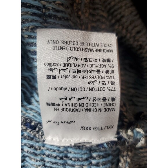 Style & Co XXL Pullover Blue Colorblock Round Neck Tunic Top Sweater Min… - Picture 9 of 10